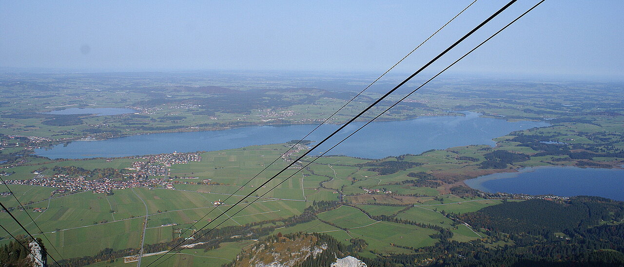 Talblick von der Bergstation der Tegelbergbahn
