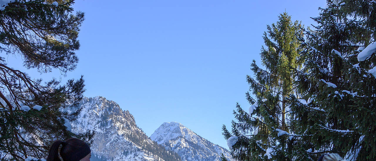 Schöne Ausblicke bei den Schneeschuhtouren in Schwangau im Allgäu